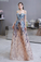 Off-the-Shoulder Prom Dress Champagne Lace Sequin Evening Dress