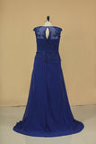 2024 A Line Scoop With Applique And Sash Evening Dresses P2LN8Z5M