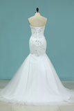 2024 Full Beaded Bodice Wedding Dress Sweetheart With Tulle Skirt P2JS1C3F