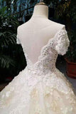 2024 Luxurious Wedding Dresses Tulle Lace Up With Beads Sequins Appliques PHE1RXDD