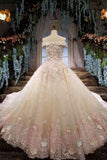 2024 Gorgeous Wedding Dresses Lace Up Off The Shoulder With Appliques And P8G4PRKN