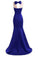 Crystal Mermaid Sexy Backless Sparkly Long Prom Evening Dresses