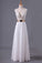 2022 White V Neck Beaded Bodice Prom Dresses A Line Chiffon With Sash PLG3K95N