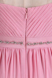 2024 New Arrival Sweetheart Bridesmaid Dresses Chiffon With Ruffles And PPDQALNY
