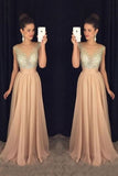 2024 Scoop Prom Dresses A-Line Chiffon With Beaded PKERHYJ6