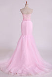 2024 Sweetheart Prom Dresses Mermaid/Trumpet With Applique PE2QDP5G