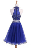 2024 A Line Scoop Two-Piece Beaded Bodice Homecoming P8M6NGDL
