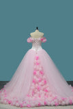2024 Tulle Ball Gown Off The Shoulder Quinceanera Dresses PY26PJA8