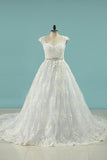 2024 Tulle Scalloped Neck A Line Wedding Dresses PFCCD3R9