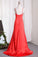 2024 Sexy Slit Red Evening PCL45GN8