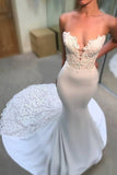 2024 Wedding Dresses Mermaid Sweetheart Spandex P1X46DNY