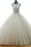 2024 Scoop Wedding Dresses Sleeveless PDH985YE