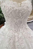 2024 Fantastic Wedding Dresses Floor Length Lace Up Straps With Appliques PXKZN7CQ
