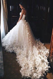 2024 Sweetheart Wedding Dresses A Line Tulle PDK6K9XZ