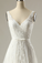V-Neck Sleeveless Applique Backless Wedding Dress