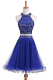2024 A Line Scoop Two-Piece Beaded Bodice Homecoming P8M6NGDL