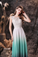 Modest Sleeveless Ombre Mint Lace Wedding Dress