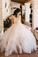 A-Line Tiered Sleeveless Wedding Dress