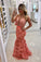 2024 Scoop Lace Mermaid Prom Dresses With Beads And P7F37MNZ