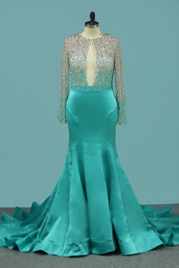2024 Sexy Open Back Prom Dresses Mermaid PXD8LM4J