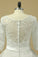 2022 Scoop Mid-Length Sleeves Wedding Dresses A Line Tulle With Applique PP1XQ7YL