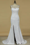 2024 Scoop Mermaid Wedding Dresses Spandex With P5QRE6B4