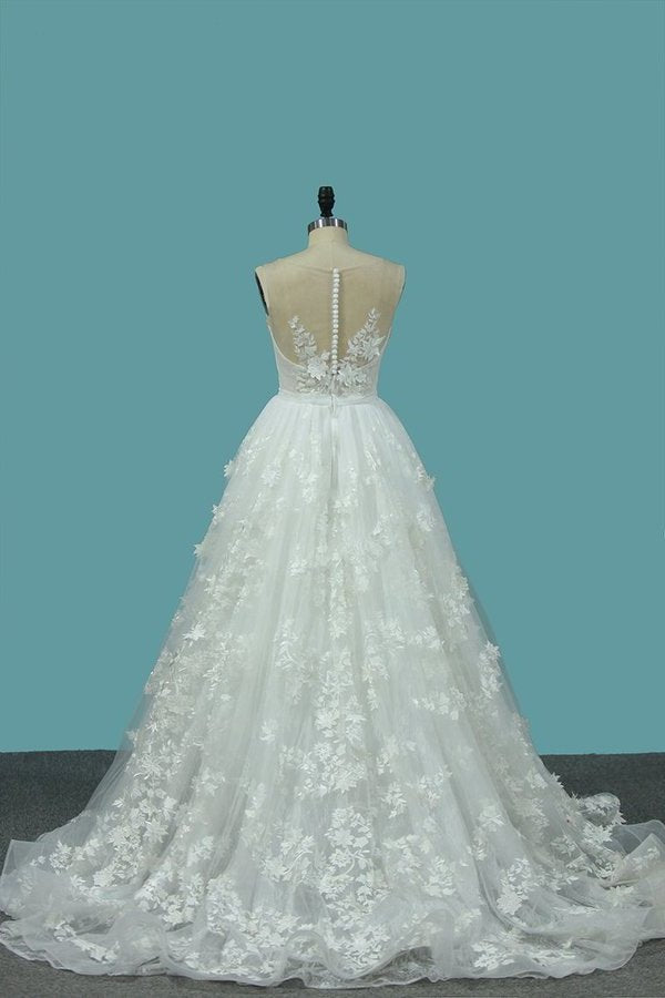 2024 V Neck Lace Mermaid Wedding Dresses With Applique PZ46RAAM