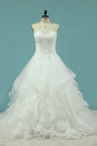 2024 A Line Sweetheart Wedding Dresses With Applique And P8Y7Y8A5