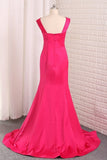 2024 Evening Dresses Mermaid Off The Shoulder Stretch Satin PS87ACZ6