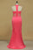 2024 Scoop Mermaid Prom Dresses Satin Floor Length PR3NXX5M