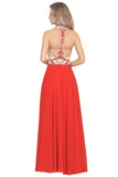 2024 Chiffon Scoop Prom Dresses A Line With Beads&Rhinestones Chiffon PAQGDJA5