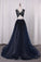 2024 V Neck Mermaid Tulle Prom Dresses With Applique Sweep PXTTA6A7