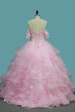 2024 Tulle Ball Gown Sweetheart Quinceanera Dresses With PD3SMFFE