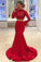 2024 Two-Piece High Neck Long Sleeves Satin With Applique Mermaid P7PTM6D8