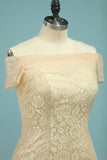 2024 Wedding Dresses Mermaid Boat Neck Short Sleeves Lace P2MXK4HZ