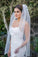 Cheap 1 Tier Fingertip Length Wedding Veil with Ribbon Trim Edge Simple Wedding Veils