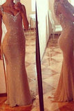 New Style Prom Dress With Straps Sequin Sweetheart Long Mermaid Prom Dresses
