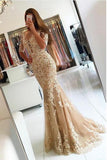 Elegant Half Sleeve Lace Mermaid Backless Prom Dresses Long Cheap Evening Dresses