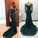 Charming Off-the-shoulder Dark Green Mermaid Lace Prom Dress with Long