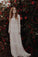 Long Sleeve Ivory Sheath Wedding Gowns Backless Lace Applique Country Wedding Dresses