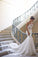 Mermaid Ivory Spaghetti Straps V Neck Wedding Dresses Lace Satin Bridal Dresses