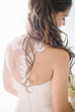 Simple Floor Length Strapless Sweetheart Fit&Flare Sheer Back Appliques Sequins Beach Wedding Dresses