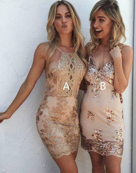 Sexy Halter Sheath Backless Lace Appliques Homecoming Dresses with Sleeveless