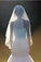 White Tulle Wedding Veils Bride Ribbon Edge Two Tiers Wedding Veils with Comb