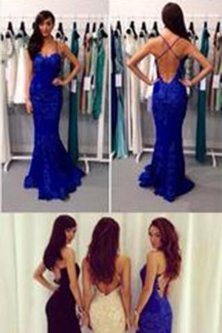 Black Prom Dresses Mermaid Prom Dress Lace Prom Dress Backless Evening Gowns