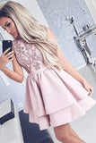 A-Line Satin Homecoming Dresses PYFNQP3B
