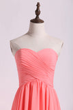2024 Prom Dresses/High Low Skirt Sweetheart Fitted&Pleated PJ1E7E21
