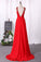 2024 Sexy Open Back High Neck Prom Dresses A Line Chiffon With P621SZEJ