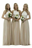 2024 A Line Scoop Chiffon & Lace Bridesmaid Dresses P7EDC3EF