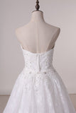 2024 Wedding Dresses Sweetheart Lace With Applique And Beads Mermaid Court PNXF123Z
